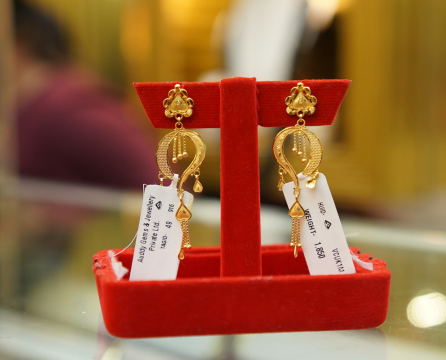 Crescent Loop Gold Earrings