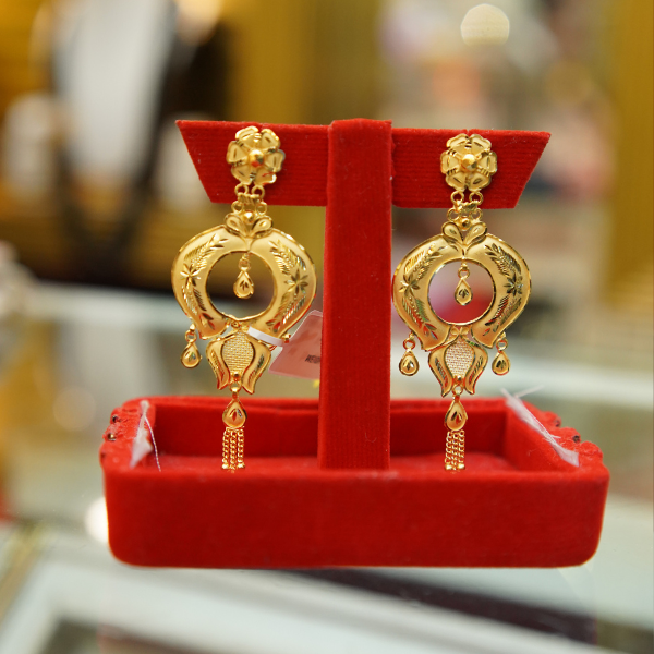 Designer Gold Drop Earrings